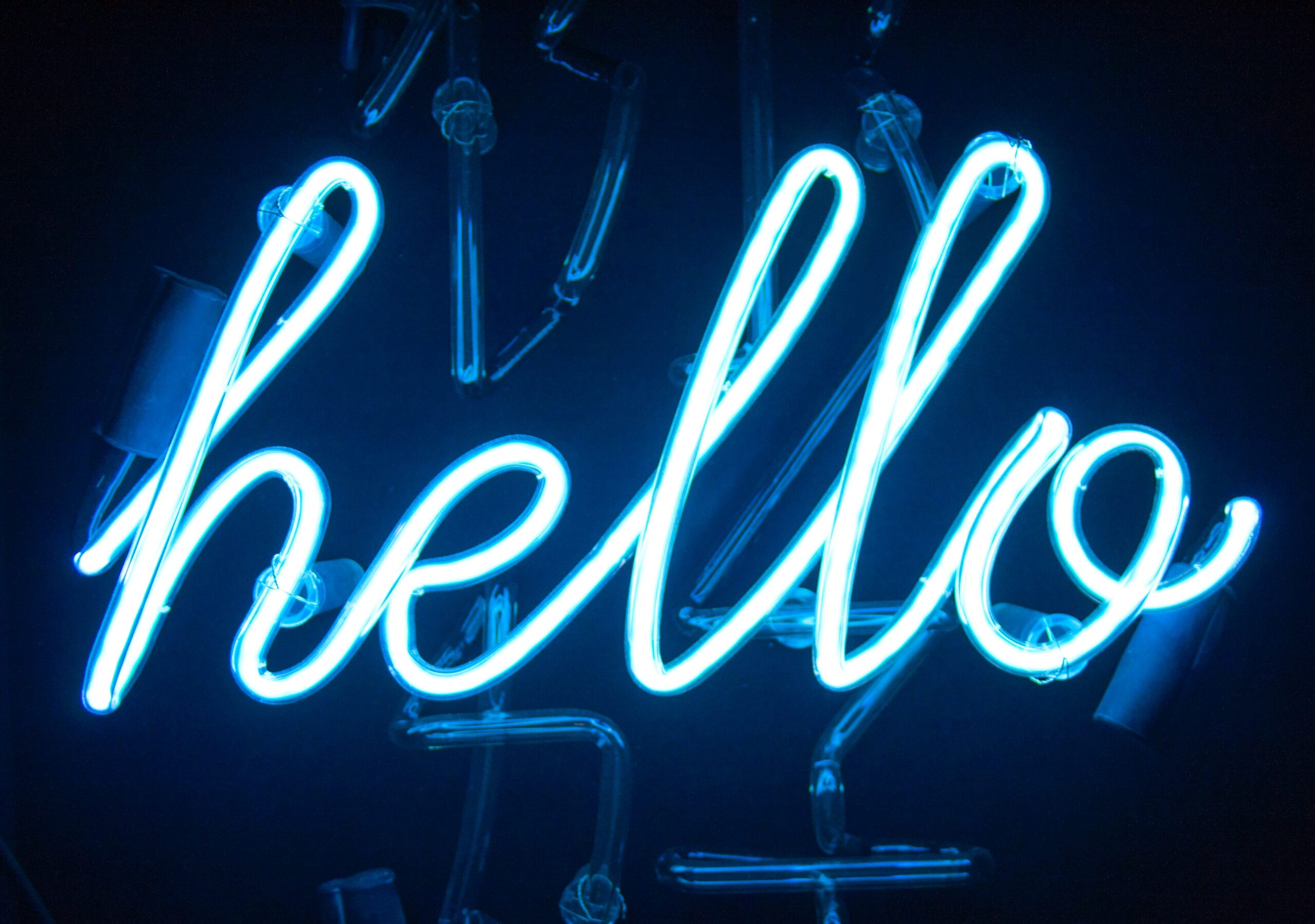 Neon Hello Sign